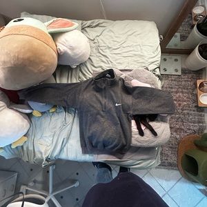 Gray XL Youth Nike 3/4 half zip Sweater